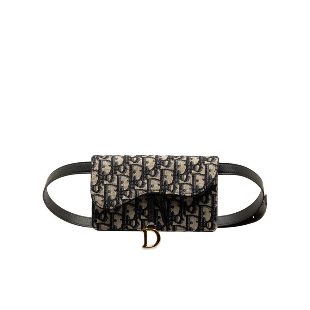 Pre Loved Dior Oblique Saddle Belt Bag - Picture 1 of 8